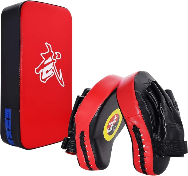 TLBTEK Taekwondo Kick Shield - Muay Thai MMA Karate Kickboxing Training Pads - Curved Leather Strike Shield - Image 1